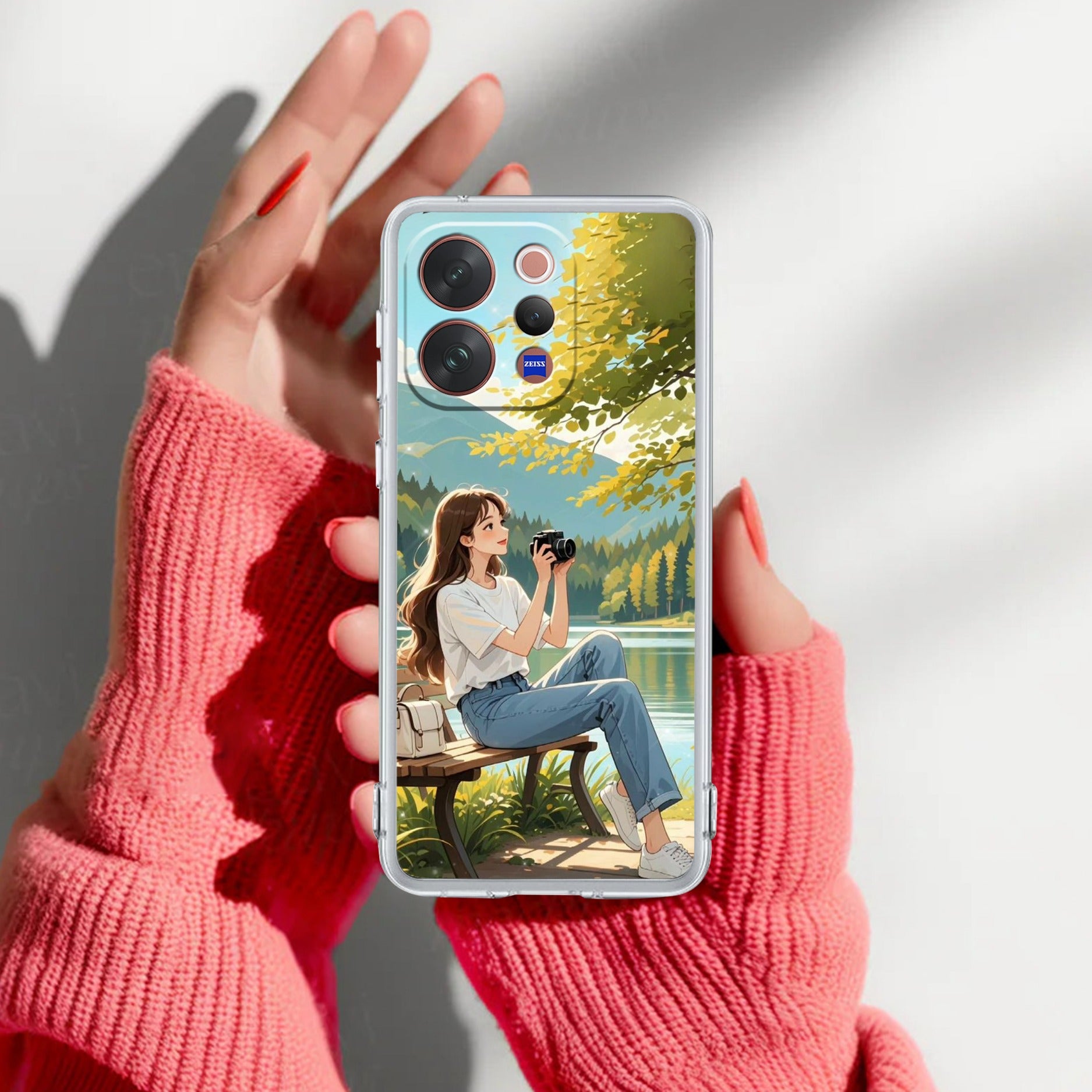 Natures Frame Anti Yellow Case For Vivo V70 5G