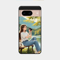 Natures Frame Transparent Silicon Case For Google Pixel 8 5G