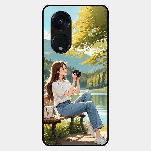 Nature’s Frame Glass Case Cover For Oppo Reno 8T 5G