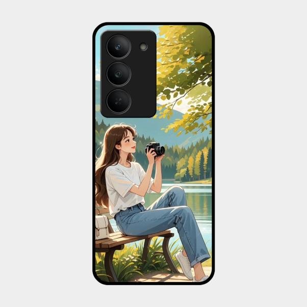 Nature’s Frame Glass Case Cover For Realme 14X 5G
