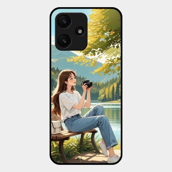 Nature’s Frame Glass Case Cover For Redmi 12 5G