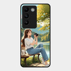Nature's Frame Glass Case Cover For Vivo T3 5G