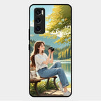 Nature's Frame Glass Case Cover For Vivo V20 Se