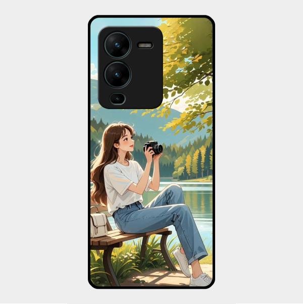 Nature’s Frame Glass Case Cover For Vivo V25 Pro 5G