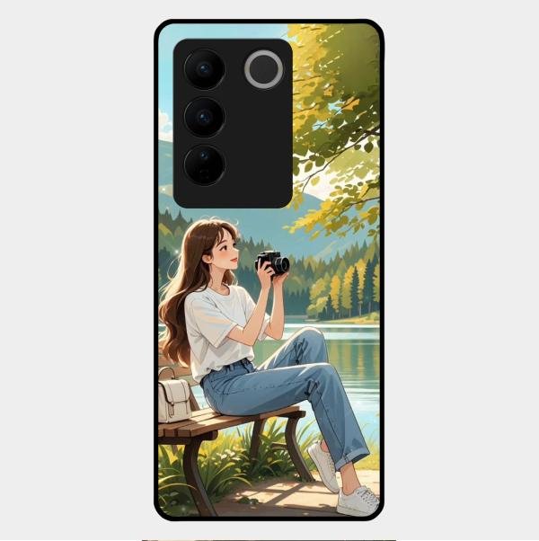 Nature’s Frame Glass Case Cover For Vivo V27 Pro 5G