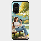 Nature's Frame Glass Case Cover For Vivo V29E 5G