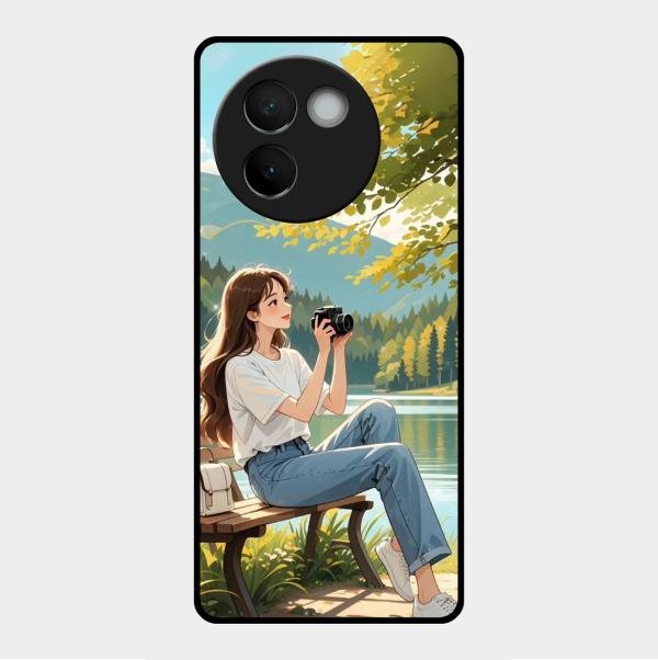 Nature’s Frame Glass Case Cover For Vivo V30E 5G