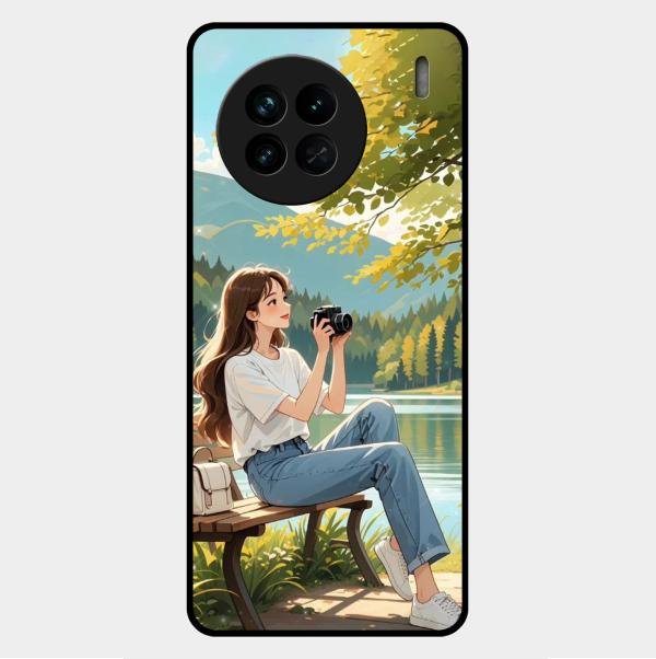 Nature’s Frame Glass Case Cover For Vivo X90 5G