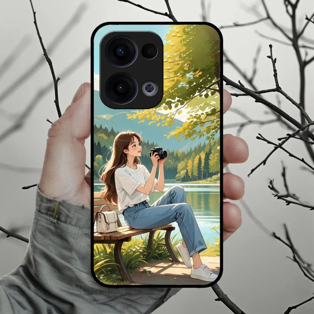 Natures Frame Glossy Metal Case Cover For Oppo - ShopOnCliQ