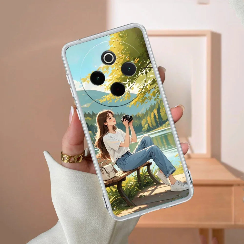 Nature-s Frame Transparent Silicon Case For iQOO Z9s 5G