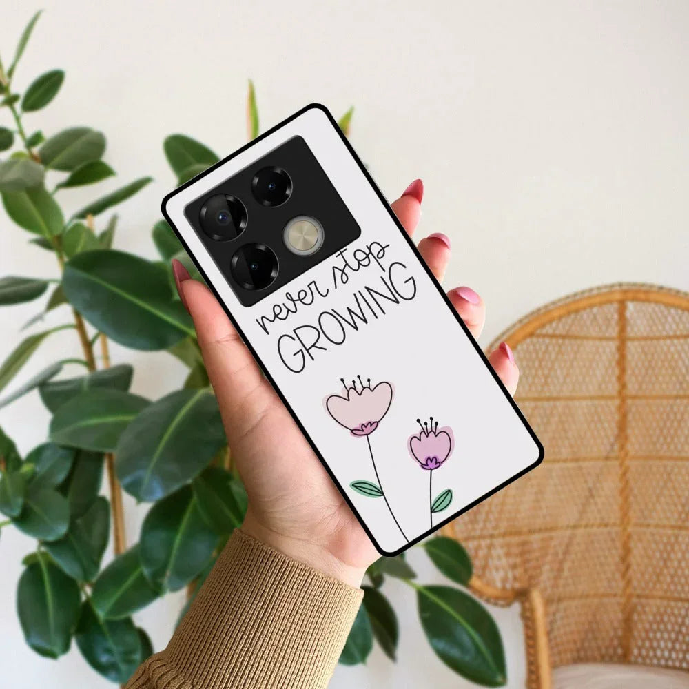 Never Stop Growing Glossy Metal Case Cover For Infinix - ShopOnCliQ