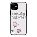 Never Stop Growing Glossy Metal Case Cover For iPhone 12 mini