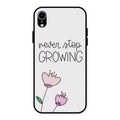 Never Stop Growing Glossy Metal Case Cover For iPhone XR