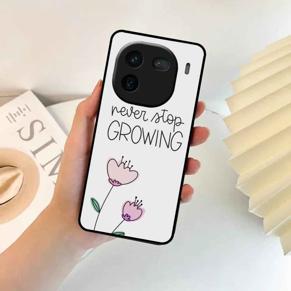 Never Stop Growing Glossy Metal Case Cover For Vivo - ShopOnCliQ