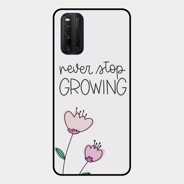 Never Stop Growing Glossy Metal Case Cover For Iqoo 3 5G