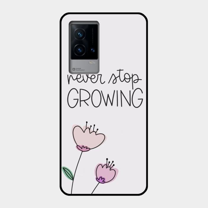 Never Stop Growing Glossy Metal Case Cover For Iqoo 9 5G