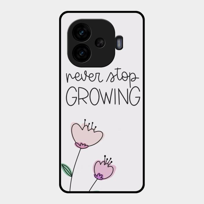 Never Stop Growing Glossy Metal Case Cover For Iqoo Neo 10R 5G