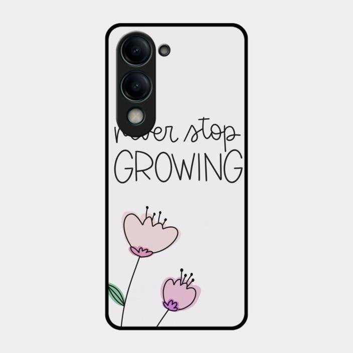 Never Stop Growing Glossy Metal Case Cover For Iqoo Z10 Lite