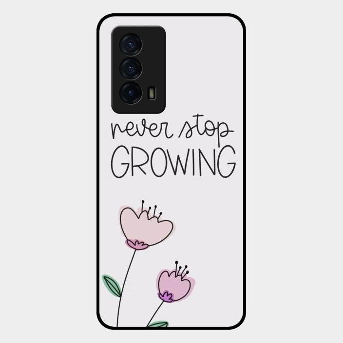 Never Stop Growing Glossy Metal Case Cover For Iqoo Z5 5G