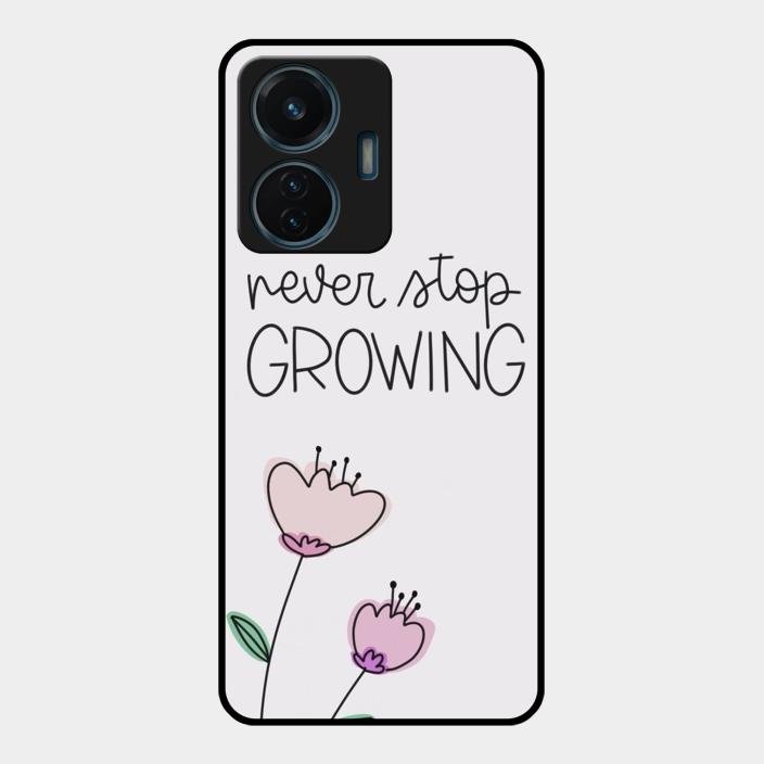 Never Stop Growing Glossy Metal Case Cover For Iqoo Z6 44W