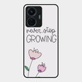 Never Stop Growing Glossy Metal Case Cover For Iqoo Z6 Lite 5G