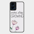 Never Stop Growing Glossy Metal Case Cover For Motorola G45 5G
