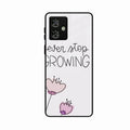 Never Stop Growing Glossy Metal Case Cover For Motorola G54 5G