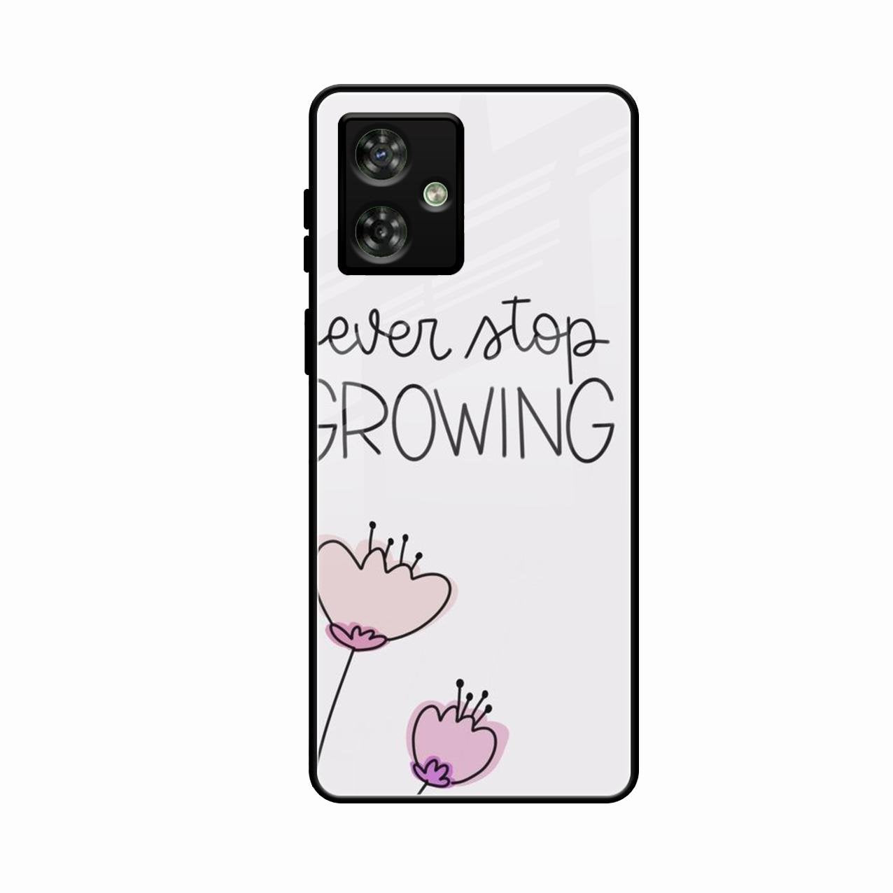 Never Stop Growing Glossy Metal Case Cover For Motorola G64 5G