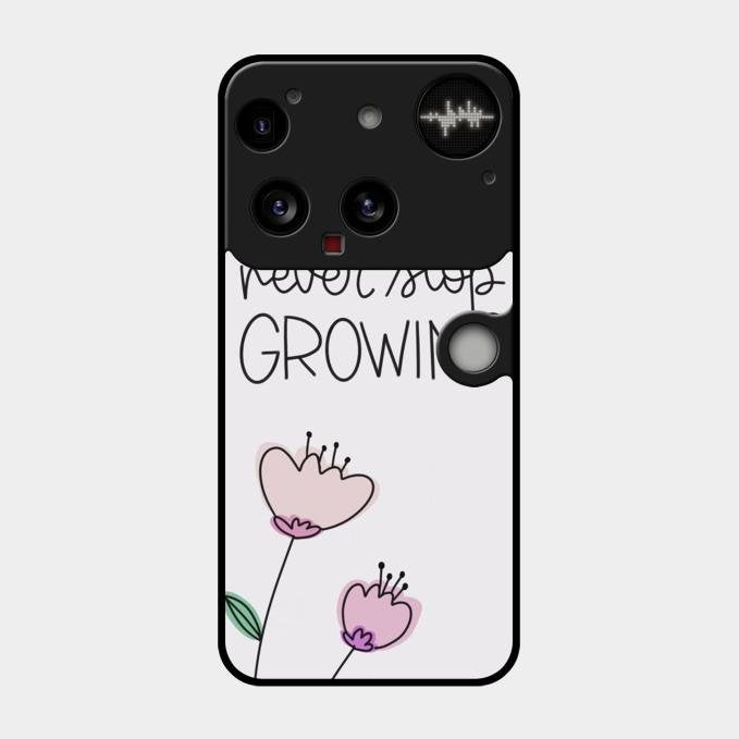Never Stop Growing Glossy Metal Case Cover For Nothing Phone 3 5G