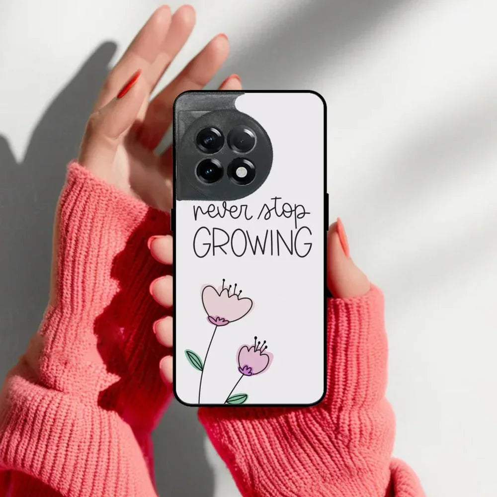 Never Stop Growing Glossy Metal Case Cover For OnePlus - ShopOnCliQ