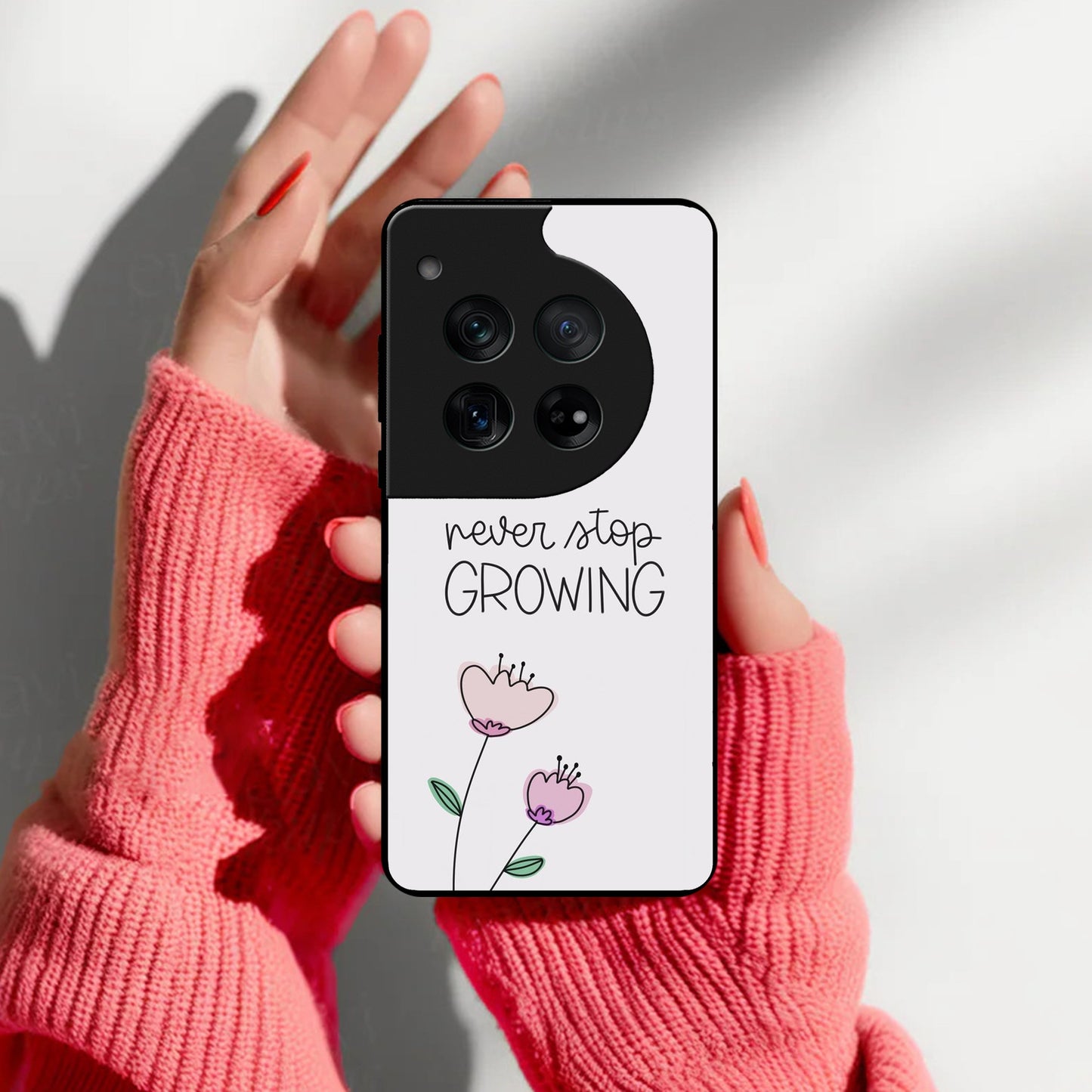 Never Stop Growing Glossy Metal Case Cover For OnePlus