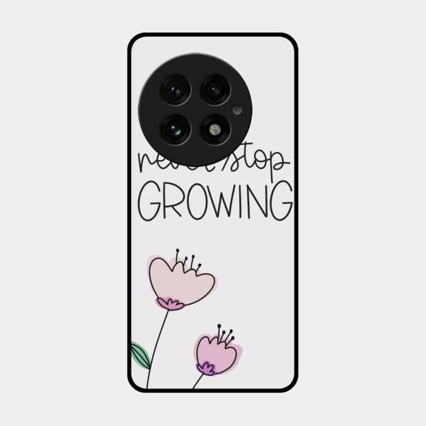 Never Stop Growing Glossy Metal Case Cover For Oneplus 13 5G