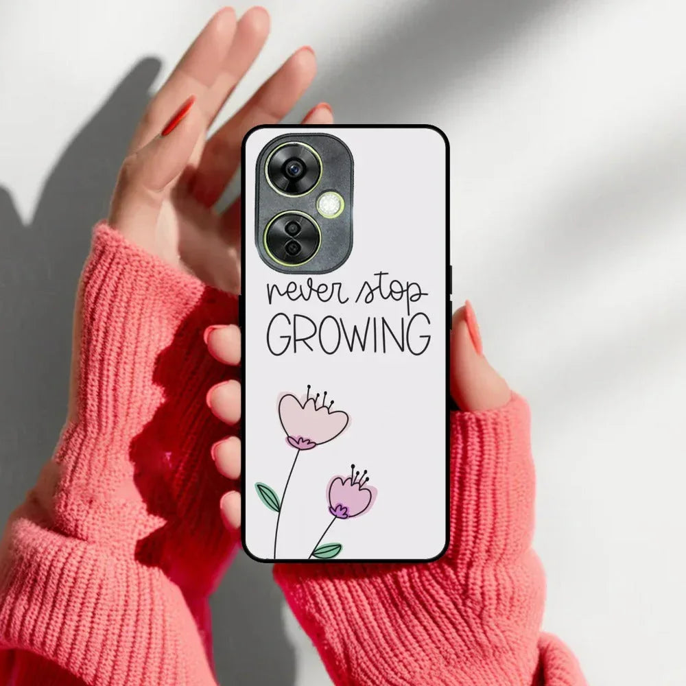 Never Stop Growing Glossy Metal Case Cover For OnePlus - ShopOnCliQ