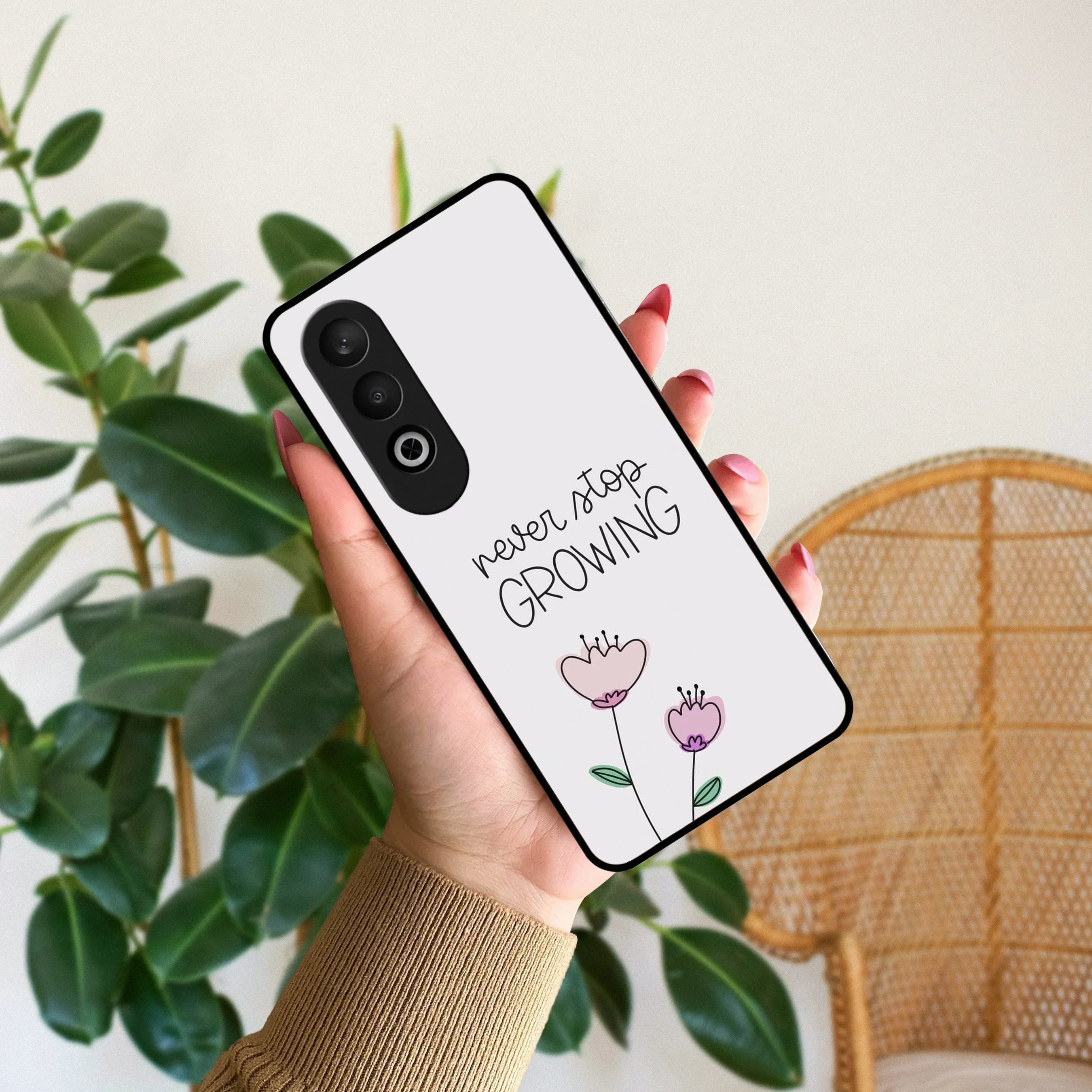Never Stop Growing Glossy Metal Case Cover For OnePlus - ShopOnCliQ