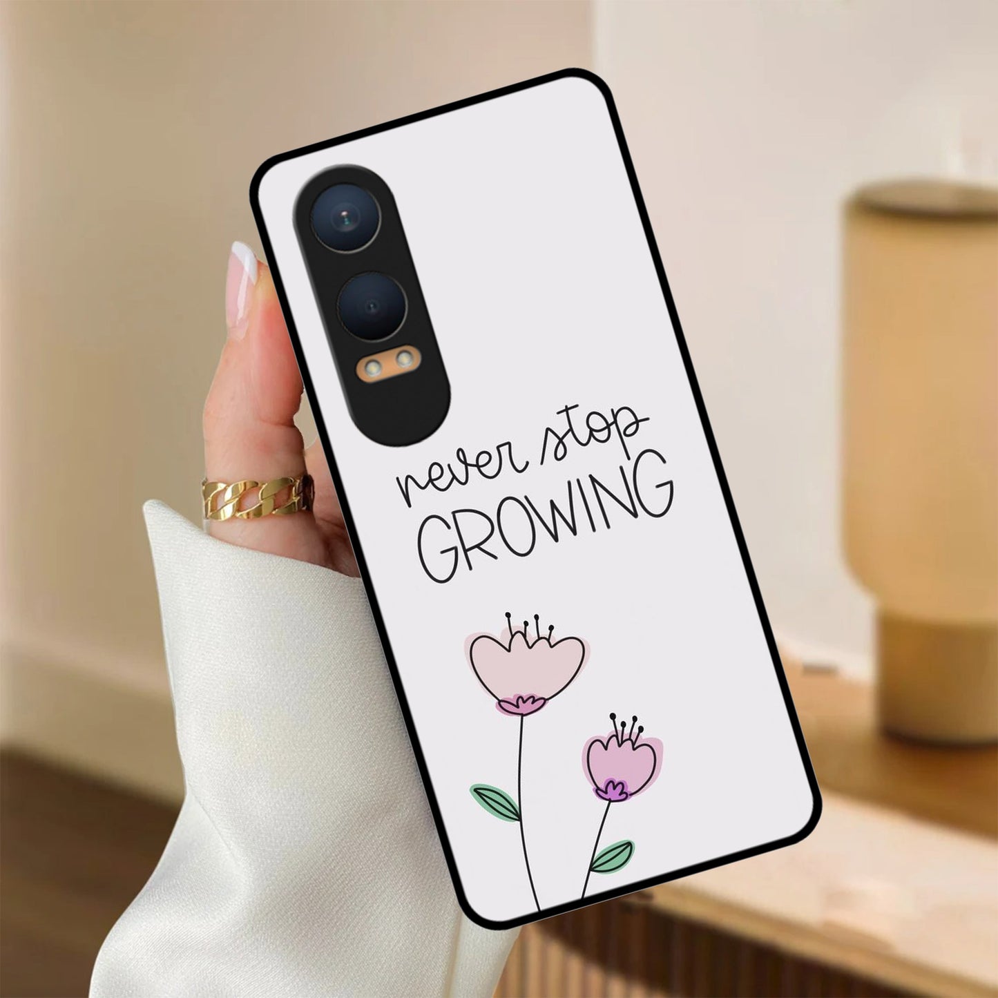 Never Stop Growing Glossy Metal Case Cover For OnePlus