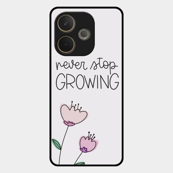 Never Stop Growing Glossy Metal Case Cover For Oppo A5 Pro 5G