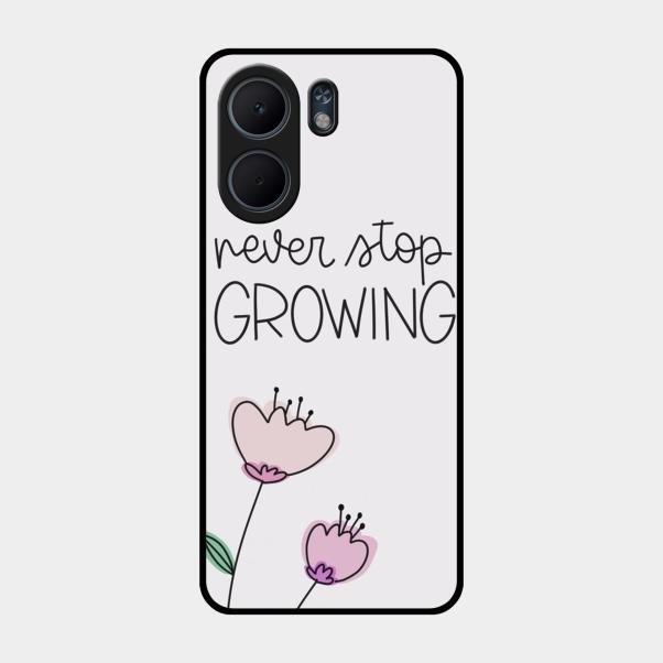 Never Stop Growing Glossy Metal Case Cover For Oppo A5X 5G