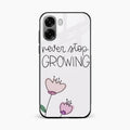 Never Stop Growing Glossy Metal Case Cover For Oppo A6X 5G