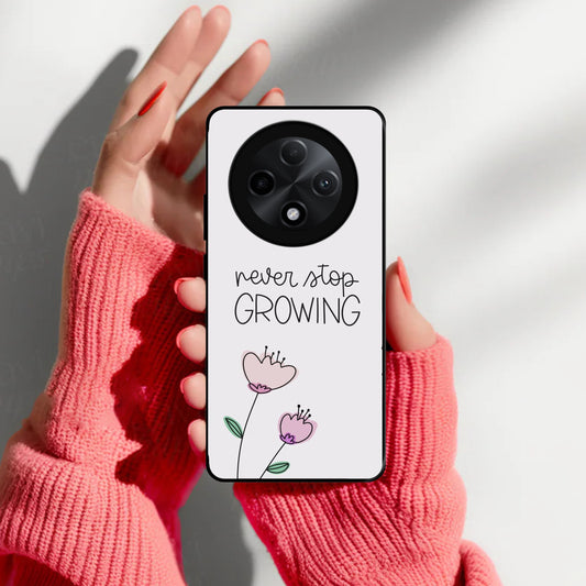 Never Stop Growing Glossy Metal Case Cover For Oppo