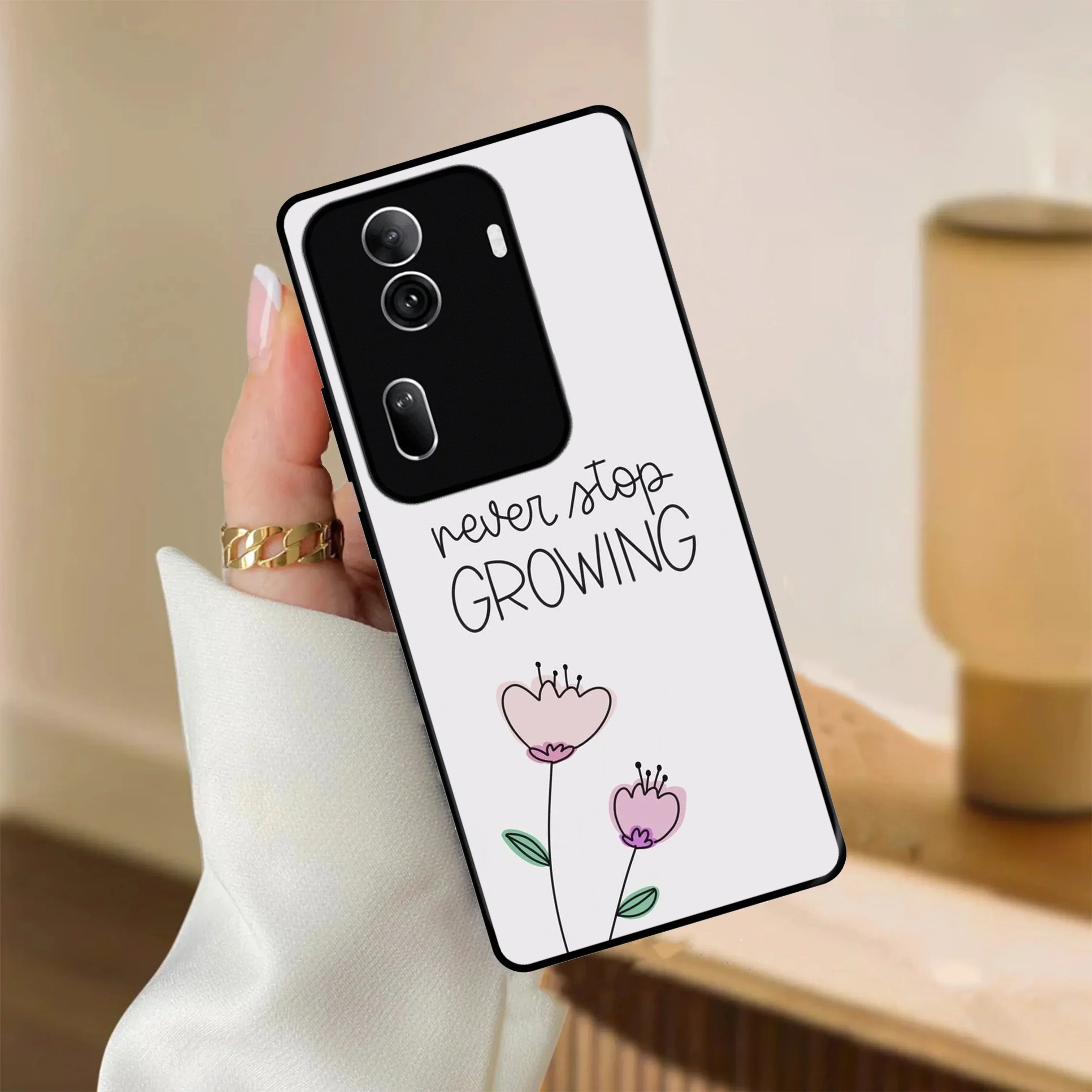 Never Stop Growing Glossy Metal Case Cover For Oppo - ShopOnCliQ