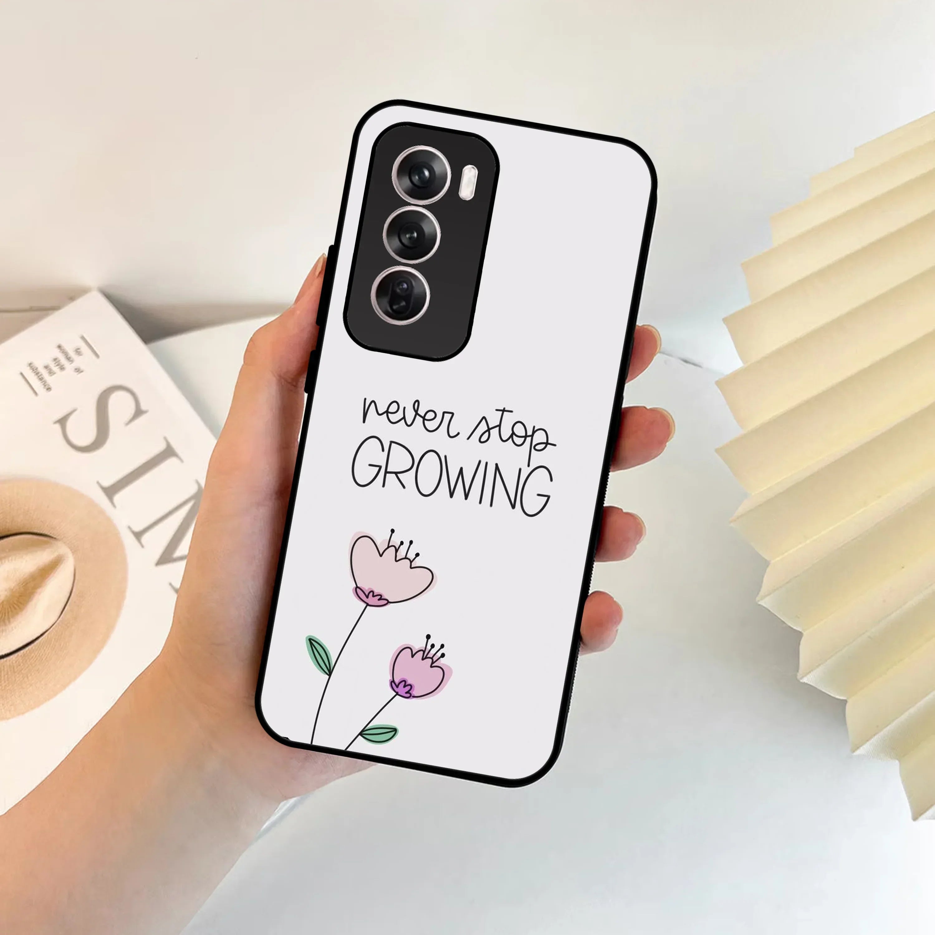 Never Stop Growing Glossy Metal Case Cover For Oppo - ShopOnCliQ