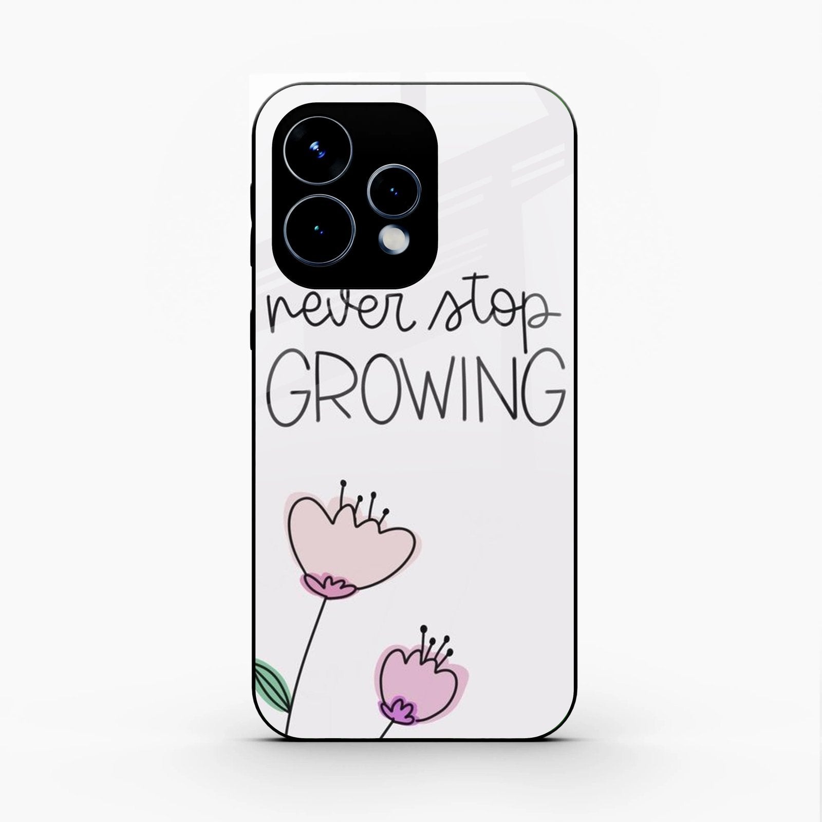 Never Stop Growing Glossy Metal Case Cover For Oppo Reno 15 5G