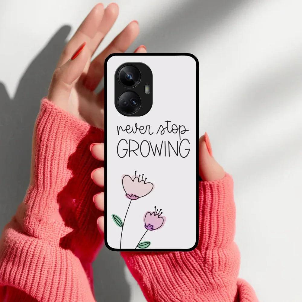 Never Stop Growing Glossy Metal Case Cover For Realme - ShopOnCliQ
