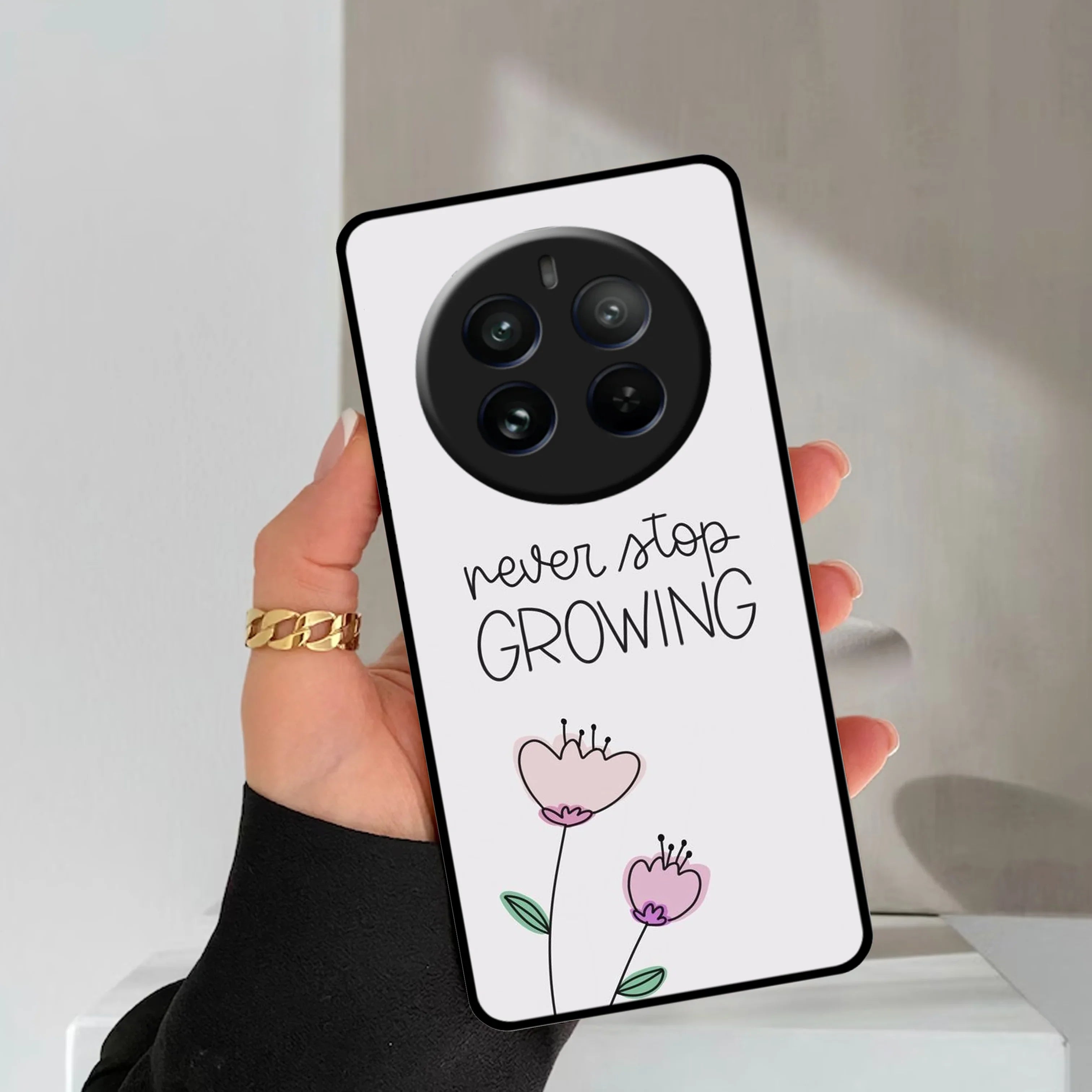 Never Stop Growing Glossy Metal Case Cover For Realme - ShopOnCliQ