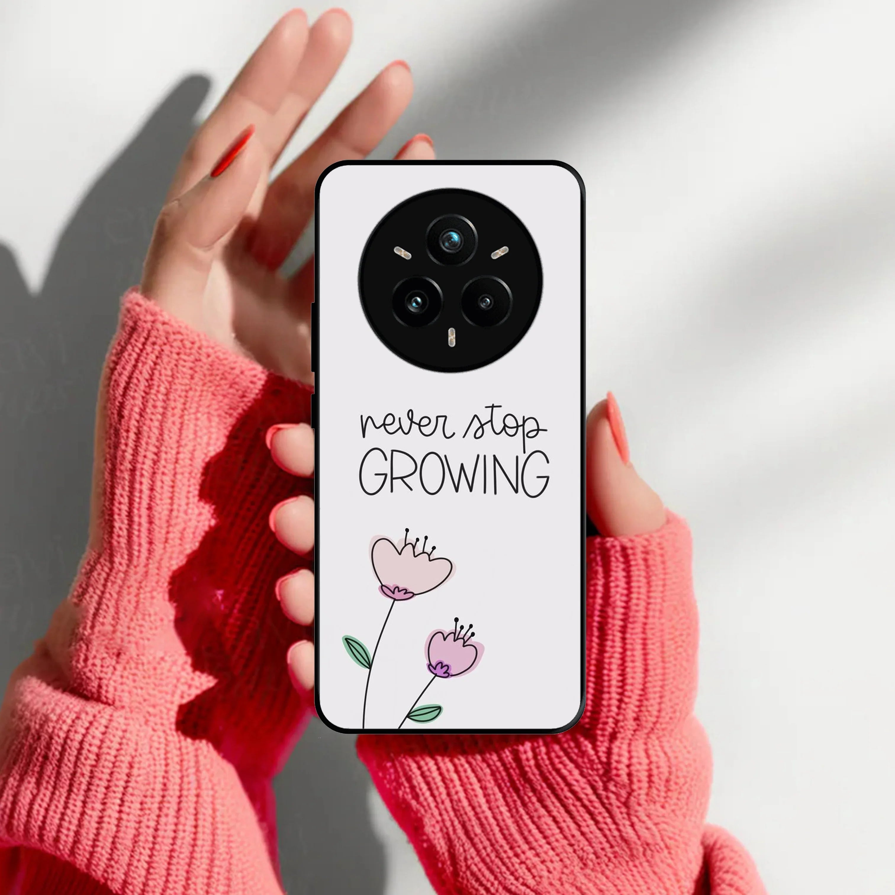 Never Stop Growing Glossy Metal Case Cover For Realme - ShopOnCliQ