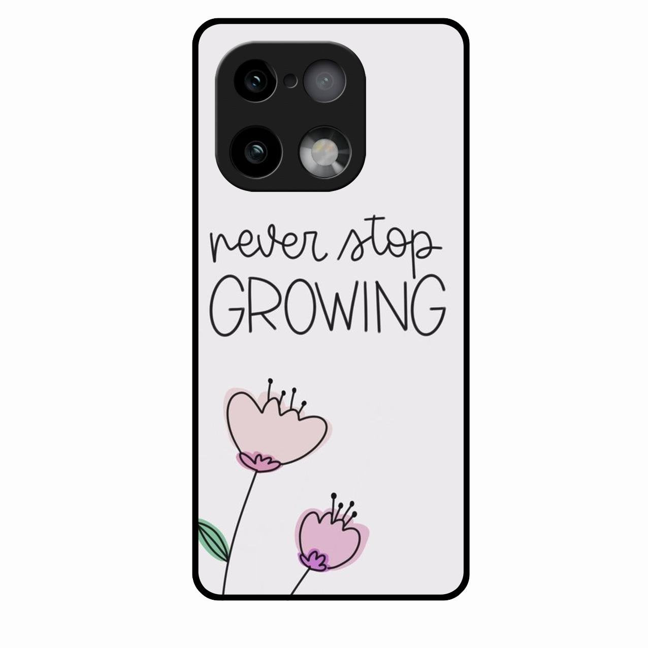 Never Stop Growing Glossy Metal Case Cover For Realme 16 Pro Plus 5G