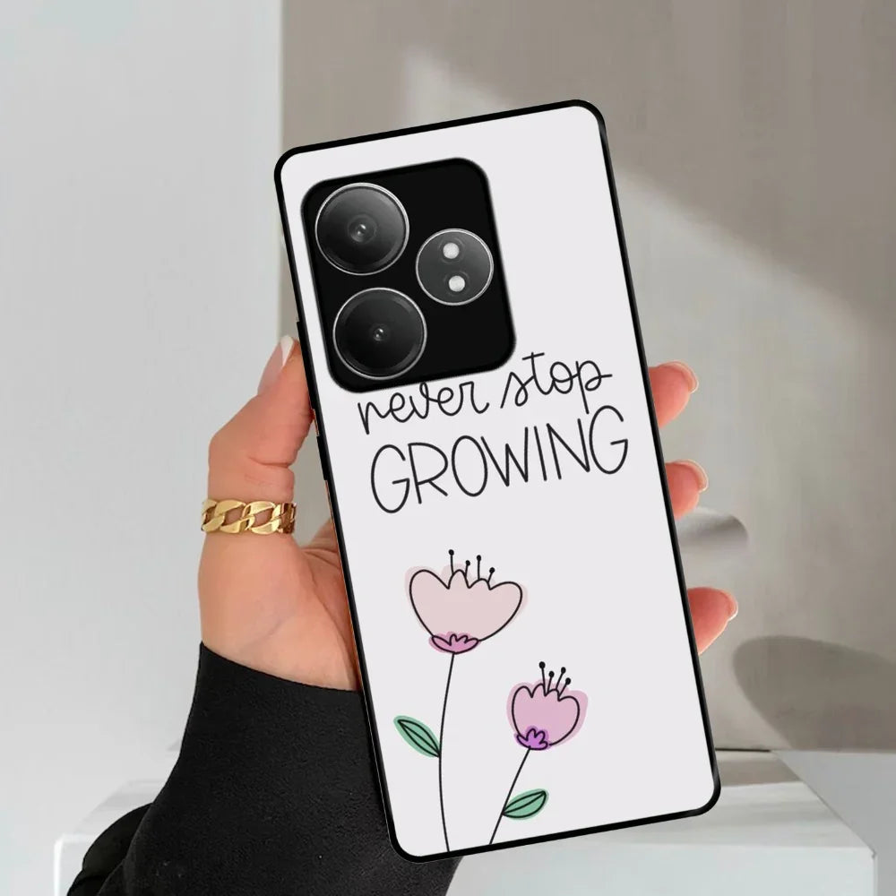 Never Stop Growing Glossy Metal Case Cover For Realme - ShopOnCliQ