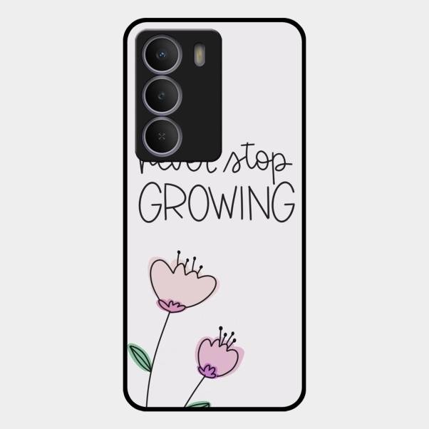Never Stop Growing Glossy Metal Case Cover For Realme P3 Lite 5G