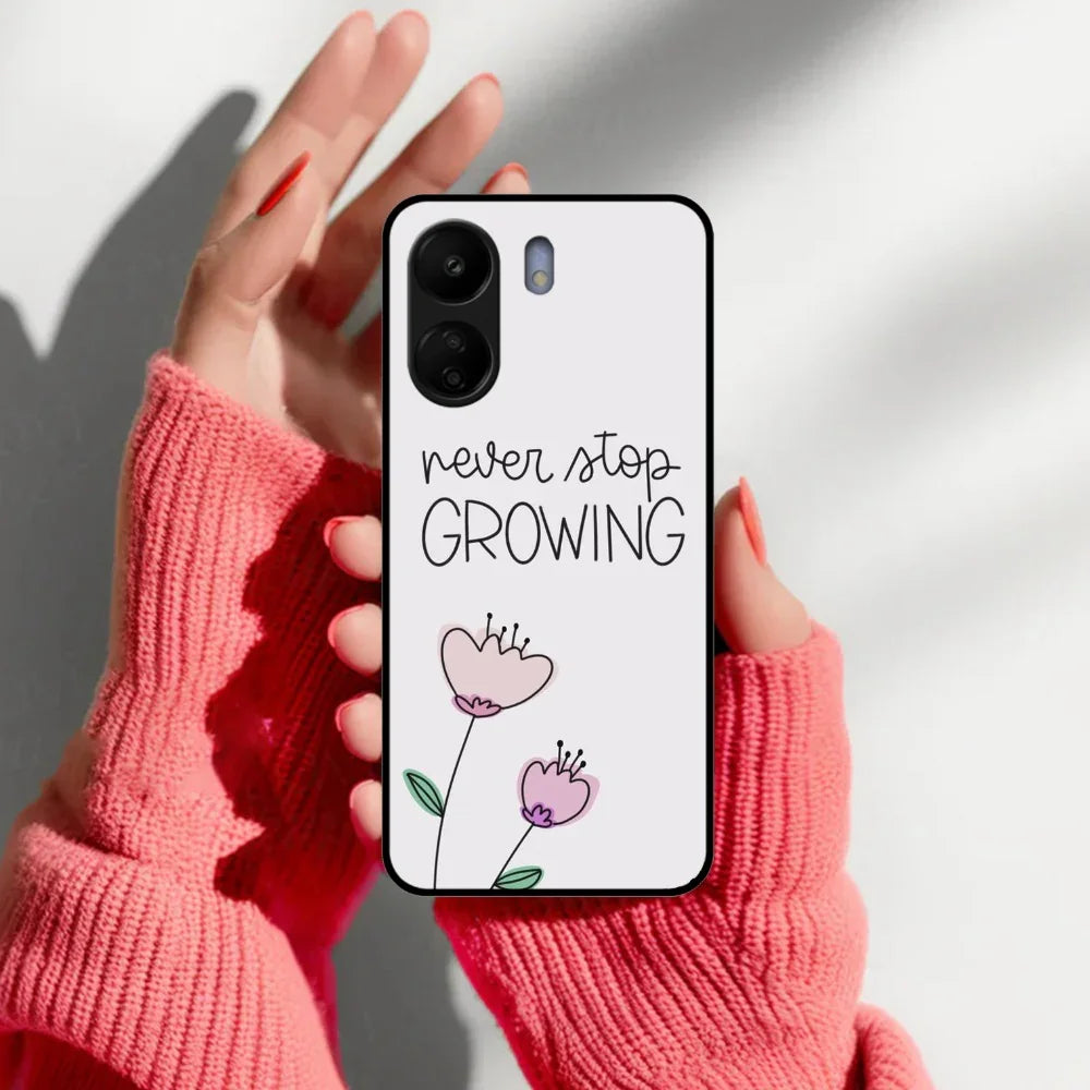 Never Stop Growing Glossy Metal Case Cover For redmixiaomi - ShopOnCliQ