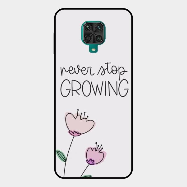 Never Stop Growing Glossy Metal Case Cover For Redmi Note 10 Lite